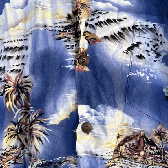 Vintage Hilo Hattie Vneck Button Down Hawaiian Original Womans Blouse Size Mediu - Picture 3 of 11